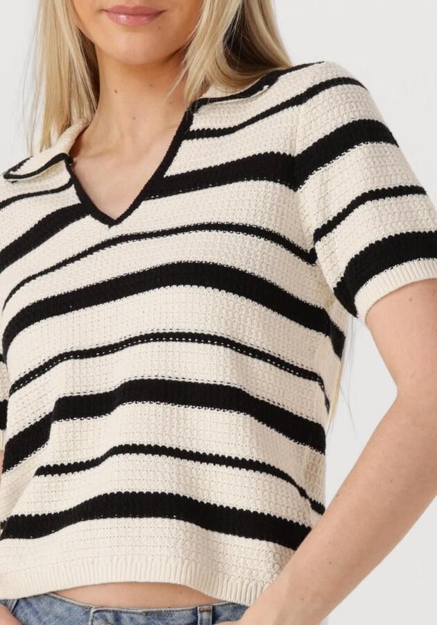 ROUGE EDIT Dames Tops & T-shirts Rouagnes Ss V-neck Knit Top Multi - Foto 2