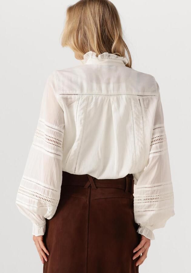 ROUGE EDIT Dames Tops & T-shirts Roualba Ls China Collar Shirt Wit - Foto 2