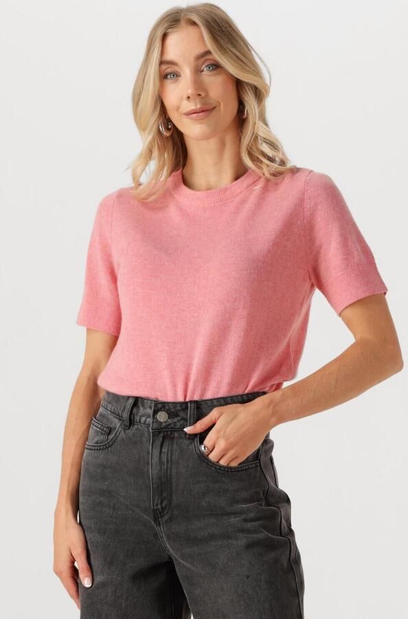 ROUGE EDIT Dames Tops & T-shirts Roukate Ss O-neck Knit Roze - Foto 4