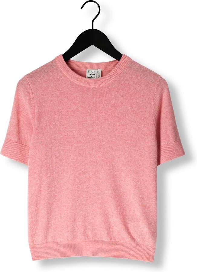 ROUGE EDIT Dames Tops & T-shirts Roukate Ss O-neck Knit Roze
