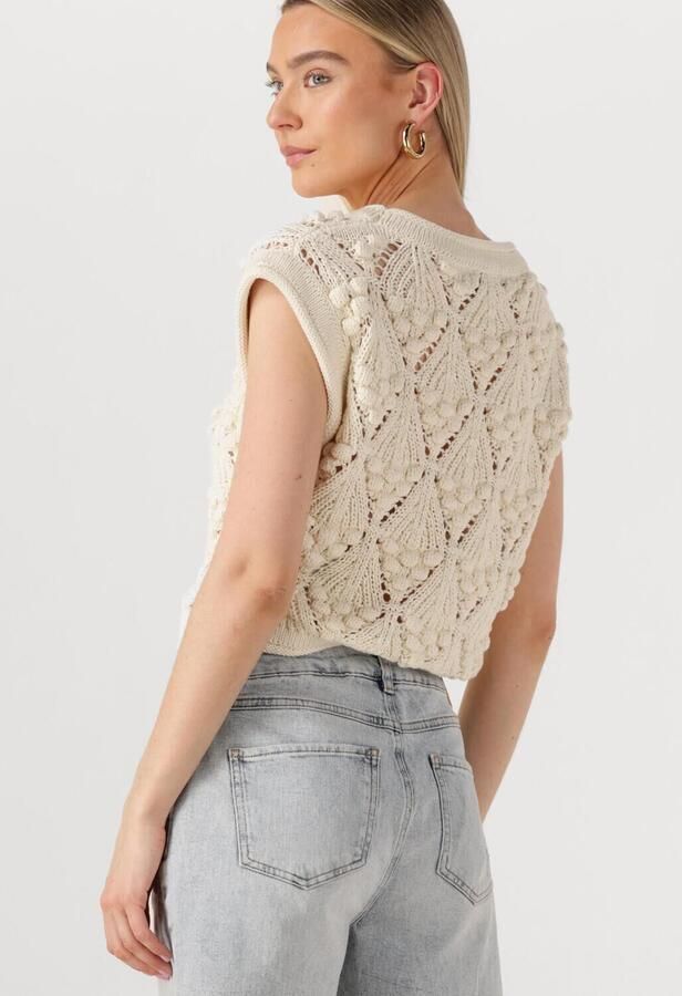 ROUGE EDIT Dames Tops & T-shirts Rouseverine Ss O-neck Knit Top Creme - Foto 3