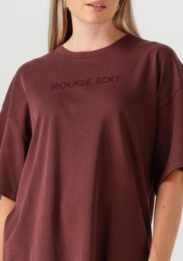 ROUGE EDIT Dames Tops & T-shirts Rousophias Ss O-neck Tee Bordeaux - Foto 2