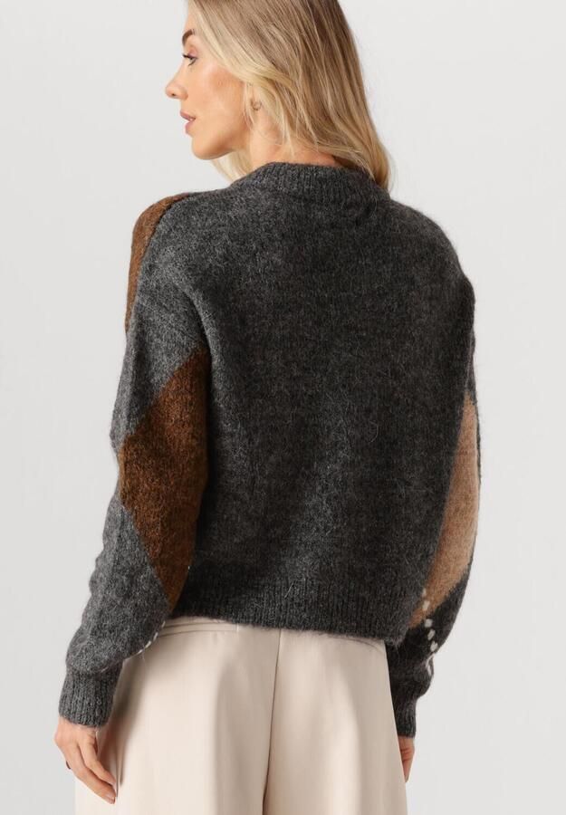 ROUGE EDIT Dames Truien & Vesten Rouargyle Ls V Neck Knit Multi - Foto 3
