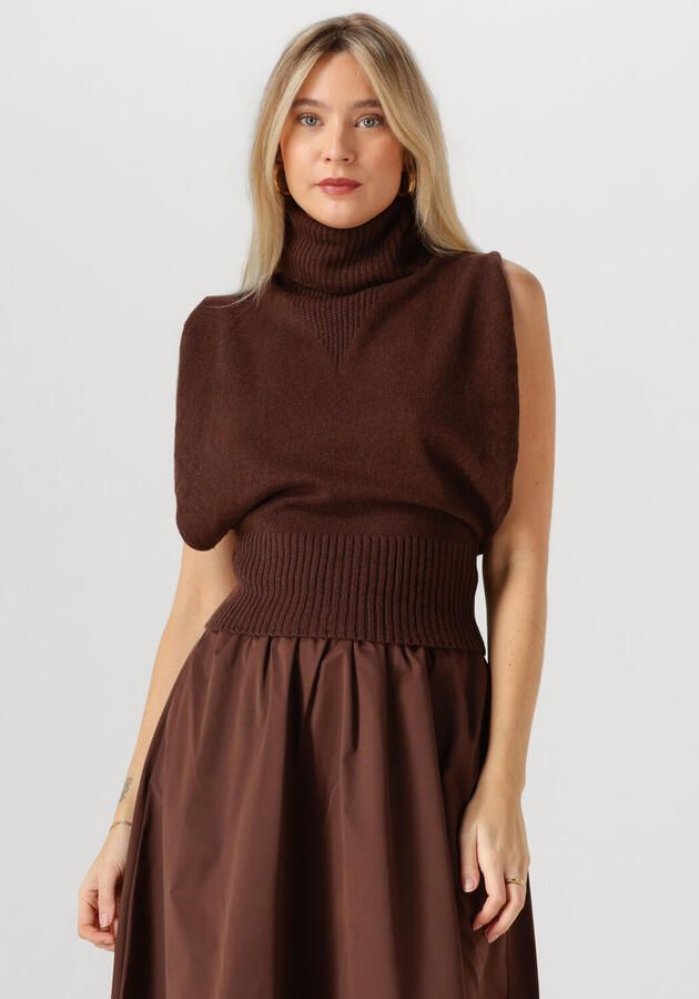 ROUGE EDIT Dames Truien & Vesten Roucleo Roll Neck Knit West Bruin - Foto 4