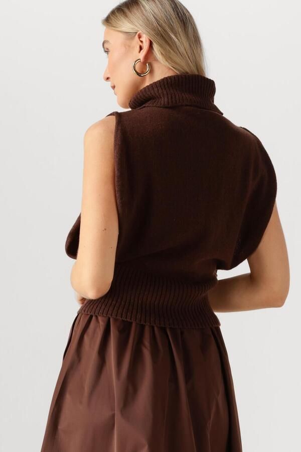 ROUGE EDIT Dames Truien & Vesten Roucleo Roll Neck Knit West Bruin - Foto 2