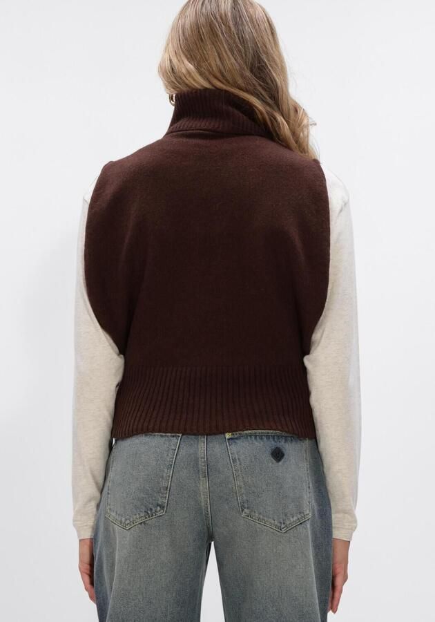 ROUGE EDIT Dames Truien & Vesten Roucleo Roll Neck Knit West Bruin - Foto 2