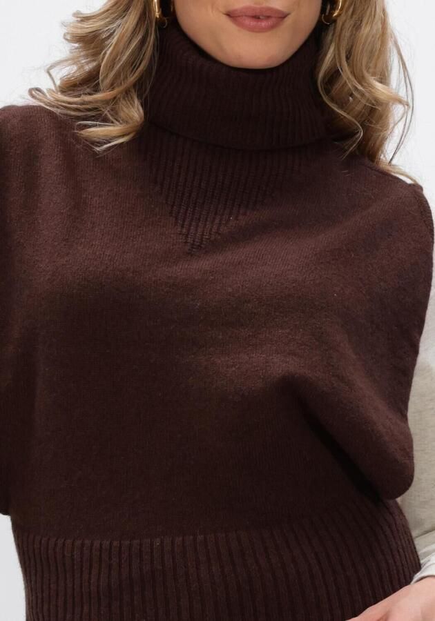 ROUGE EDIT Dames Truien & Vesten Roucleo Roll Neck Knit West Bruin - Foto 3