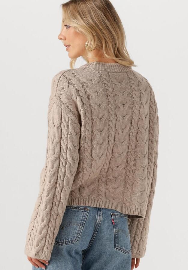 ROUGE EDIT Dames Truien & Vesten Roudarlene Ls O-neck Knit Beige - Foto 3