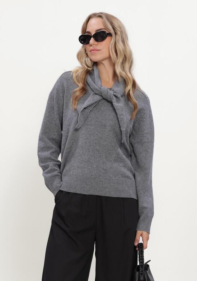 ROUGE EDIT Dames Truien & Vesten Roukate L s V-neck Knit 1 Grijs