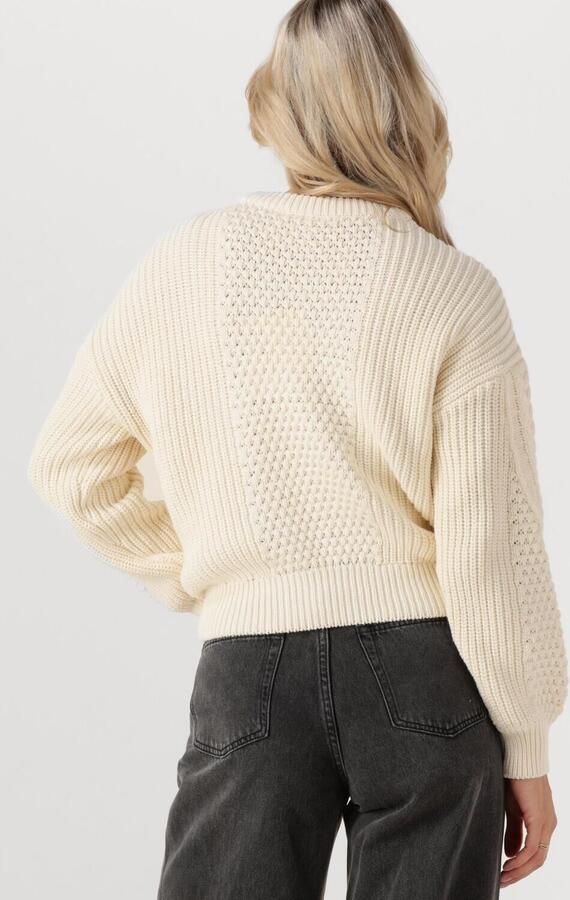 ROUGE EDIT Dames Truien & Vesten Roumicala Ls O-neck Knit Creme - Foto 3
