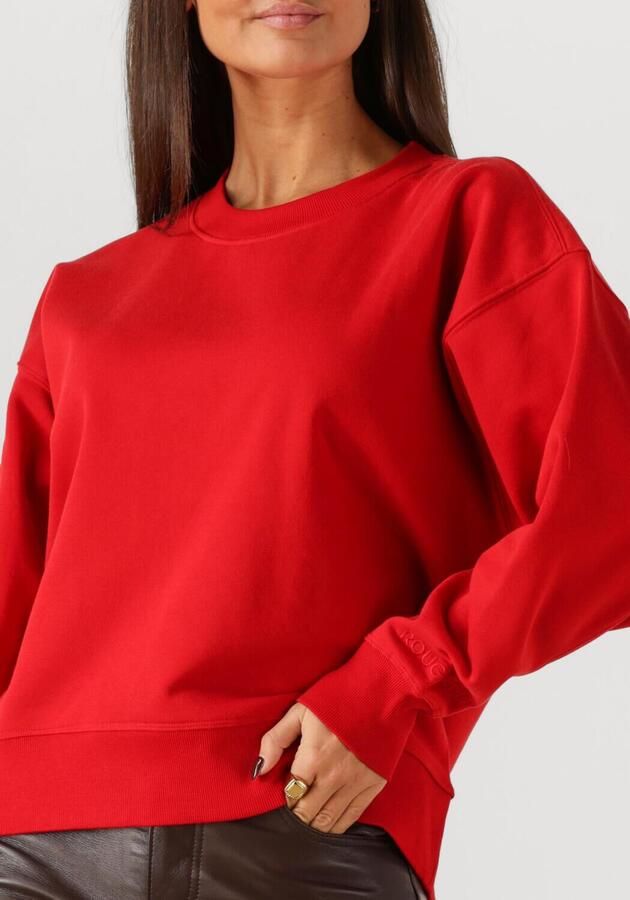 ROUGE EDIT Dames Truien & Vesten Rouyork Ls O-neck Sweat Rood - Foto 2