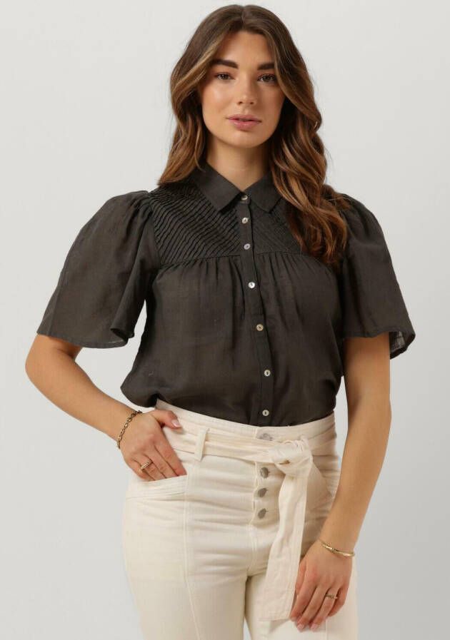 RUBY TUESDAY Dames Blouses Imee Collar Pintuck Blouse Donkergrijs