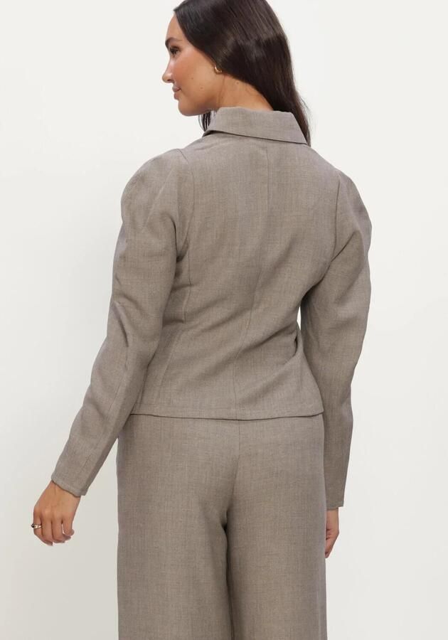 RUBY TUESDAY Dames Blouses Ciriss Fitted Balloon Sleeve Blouse Taupe - Foto 2