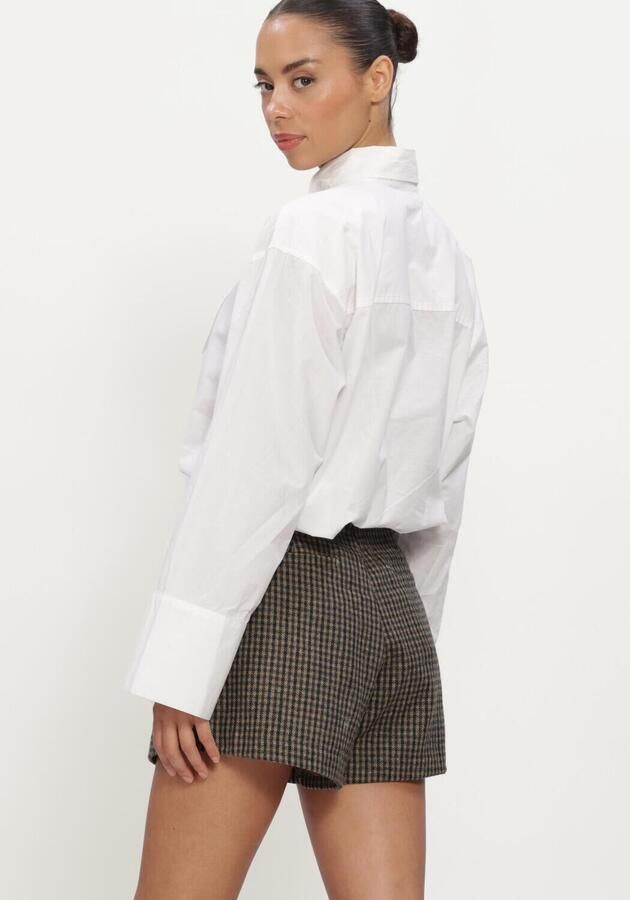 RUBY TUESDAY Dames Blouses Karmel Poplin Shirt With Bow Collar Wit - Foto 3