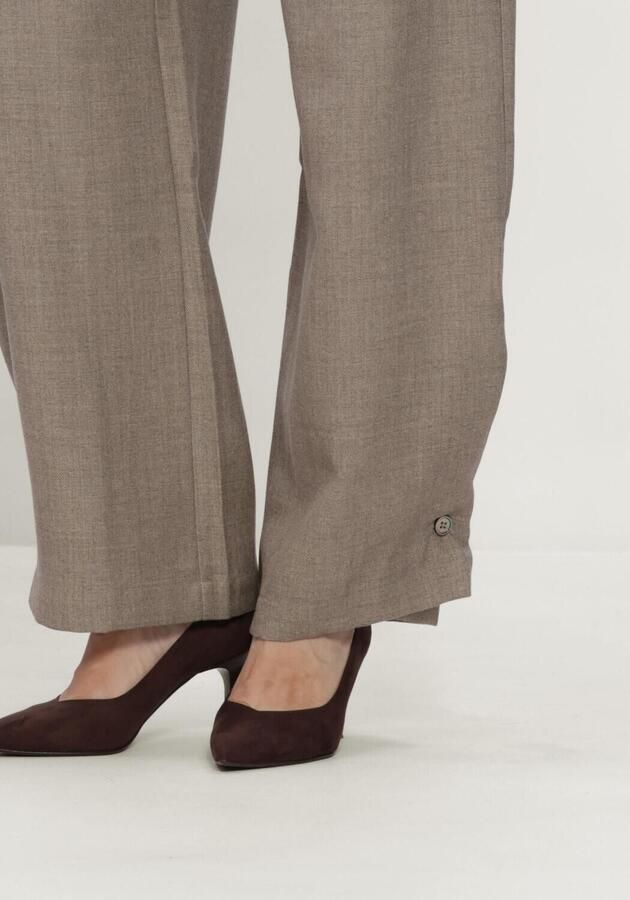 RUBY TUESDAY Dames Broeken Clendis Tappered Button Detail Pants Taupe - Foto 3