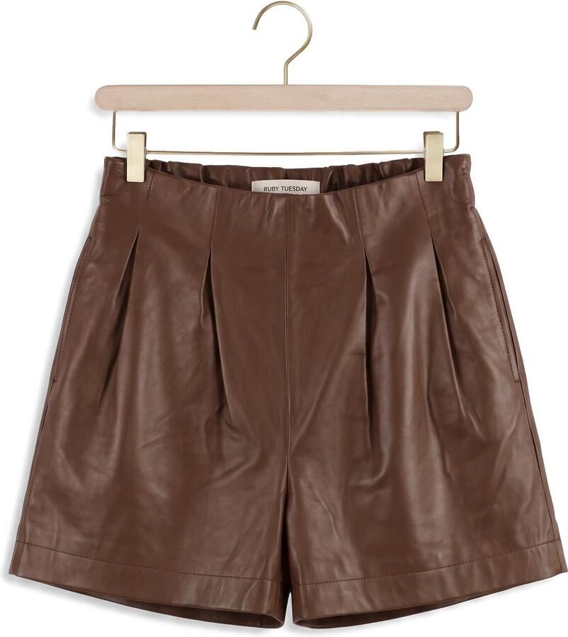 RUBY TUESDAY Dames Broeken Kisol Leather Shorts Bruin - Foto 2