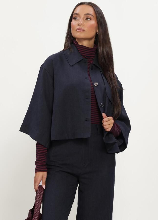 RUBY TUESDAY Dames Jassen Clendeau Poncho Shirt Top Donkerblauw