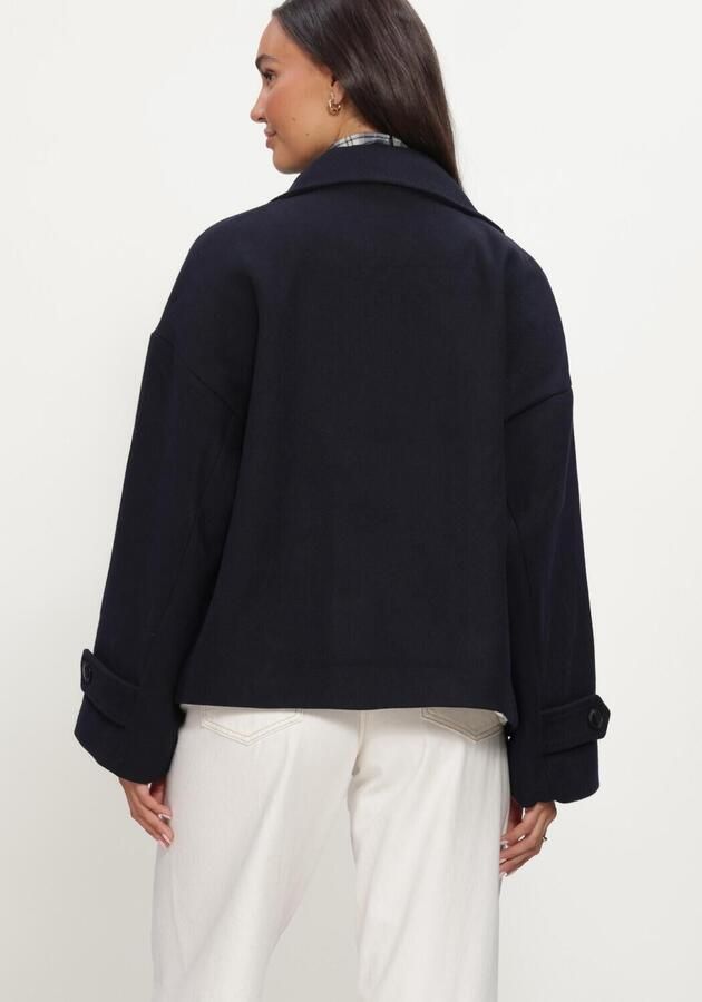 RUBY TUESDAY Dames Jassen Matho Short Double Breasted Woolen Coat Donkerblauw - Foto 3