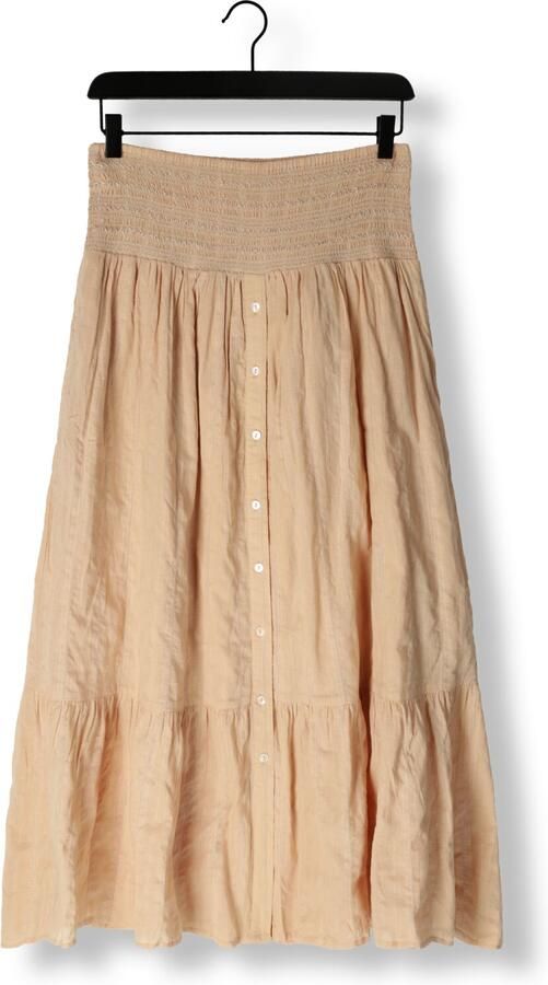 RUBY TUESDAY Dames Rokken Sali Long Skirt With Smock Waistband And Full Placket Zand - Foto 3