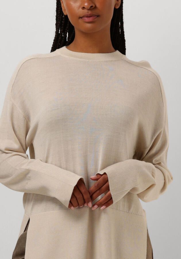 RUBY TUESDAY Dames Truien & Vesten Vallie Soft Round Neck Pullover High Border Beige - Foto 2