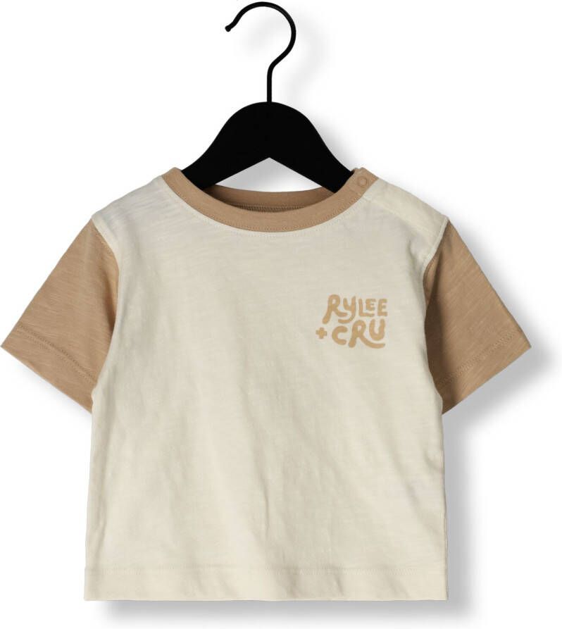 Rylee + Cru Grijze T-shirt Contrast S s Tee