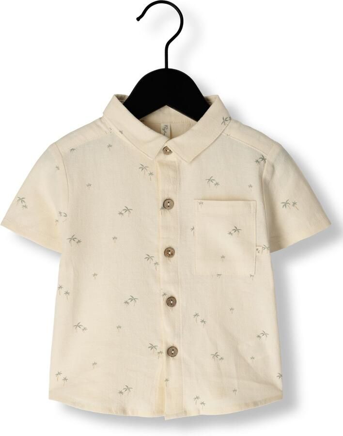 RYLEE + CRU Jongens Overhemden Collared Short Sleeve Shirt Palm Beige - Foto 2