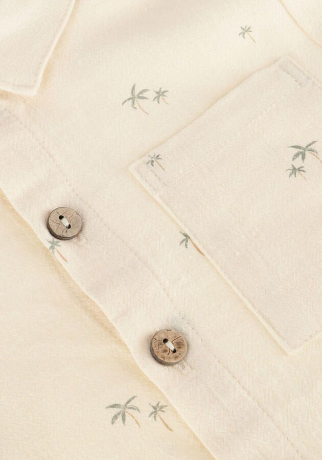 RYLEE + CRU Jongens Overhemden Collared Short Sleeve Shirt Palm Beige