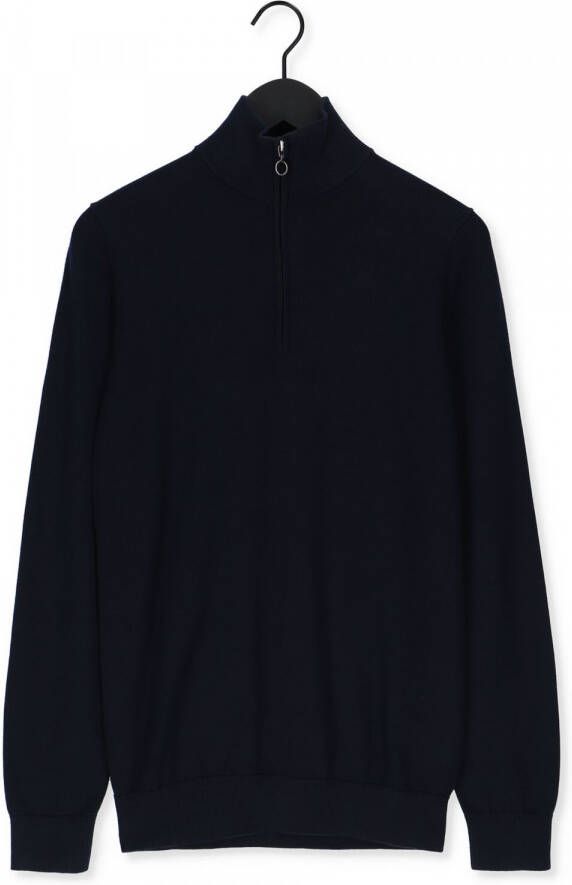 Saint Steve Navy Blue Half Zip Sweater Black Heren