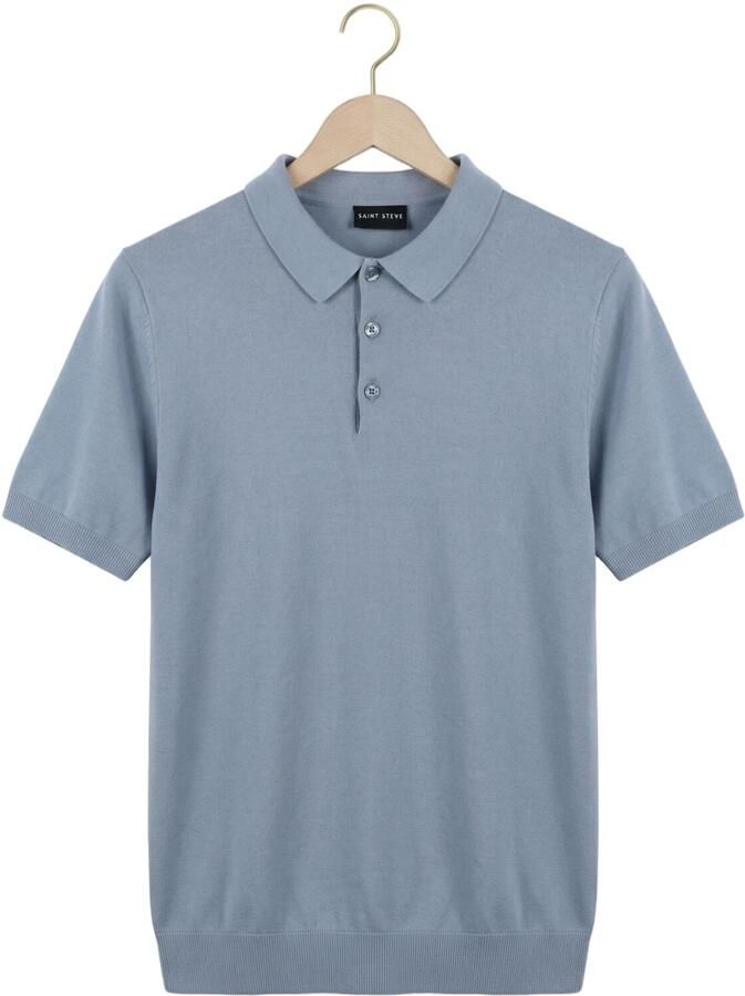 SAINT STEVE Heren Polo's & T-shirts Chris Lichtblauw - Foto 2