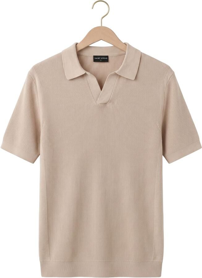 SAINT STEVE Heren Polo's & T-shirts Evan-s Beige - Foto 2