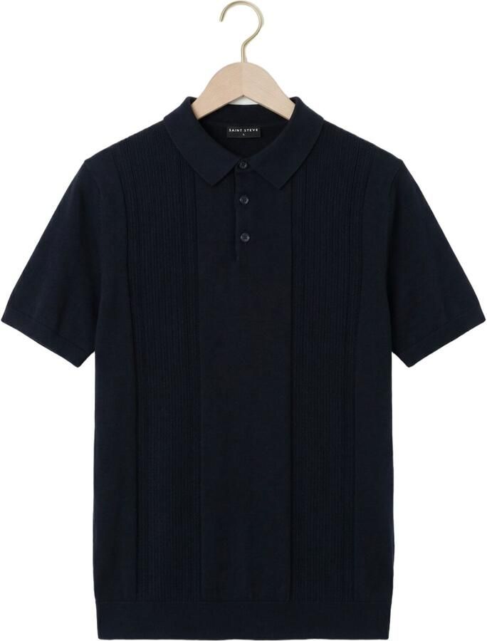 SAINT STEVE Heren Polo's & T-shirts Friederich Donkerblauw - Foto 2