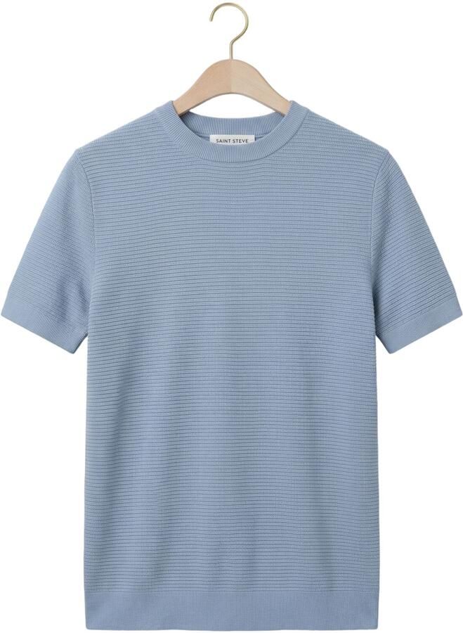 SAINT STEVE Heren Polo's & T-shirts Hein Lichtblauw - Foto 2