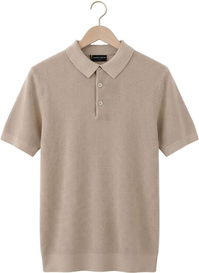 SAINT STEVE Heren Polo's & T-shirts Sietse Beige - Foto 2