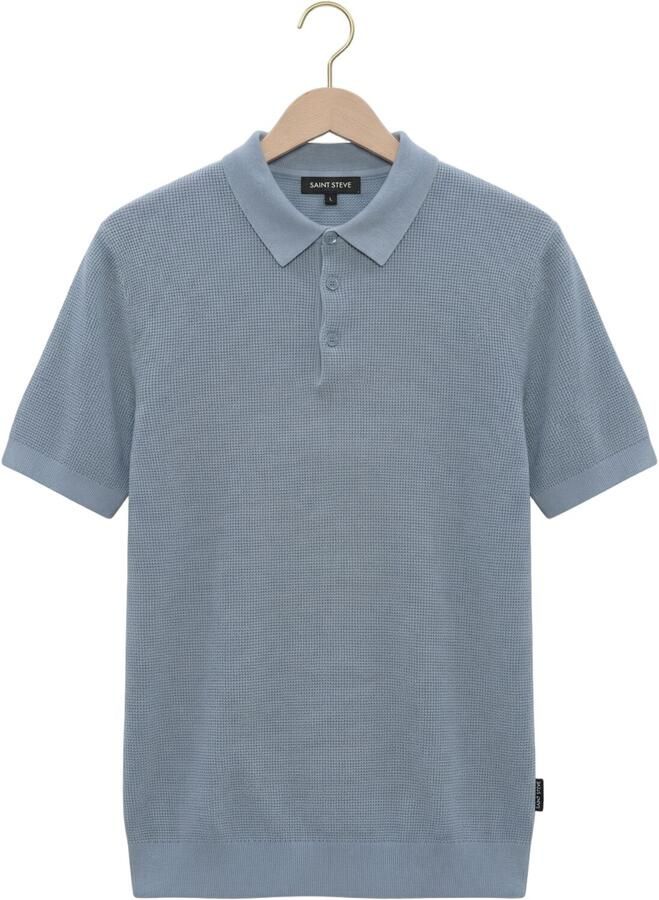 SAINT STEVE Heren Polo's & T-shirts Sietse Lichtblauw - Foto 2