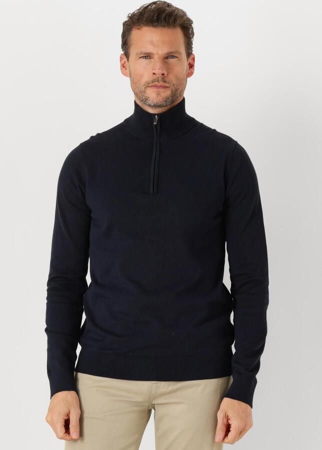 Saint Steve Navy Blue Half Zip Sweater Black Heren - Foto 4