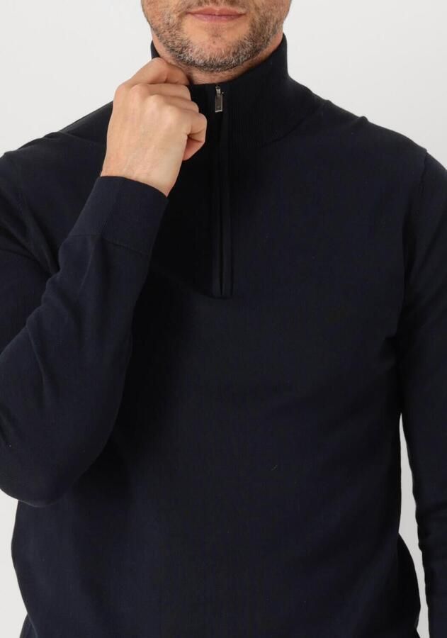 Saint Steve Navy Blue Half Zip Sweater Black Heren - Foto 1