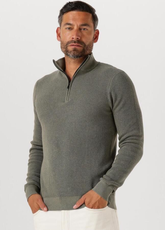 Saint Steve DOMINIC trui met ingebreid patroon groen - Foto 4