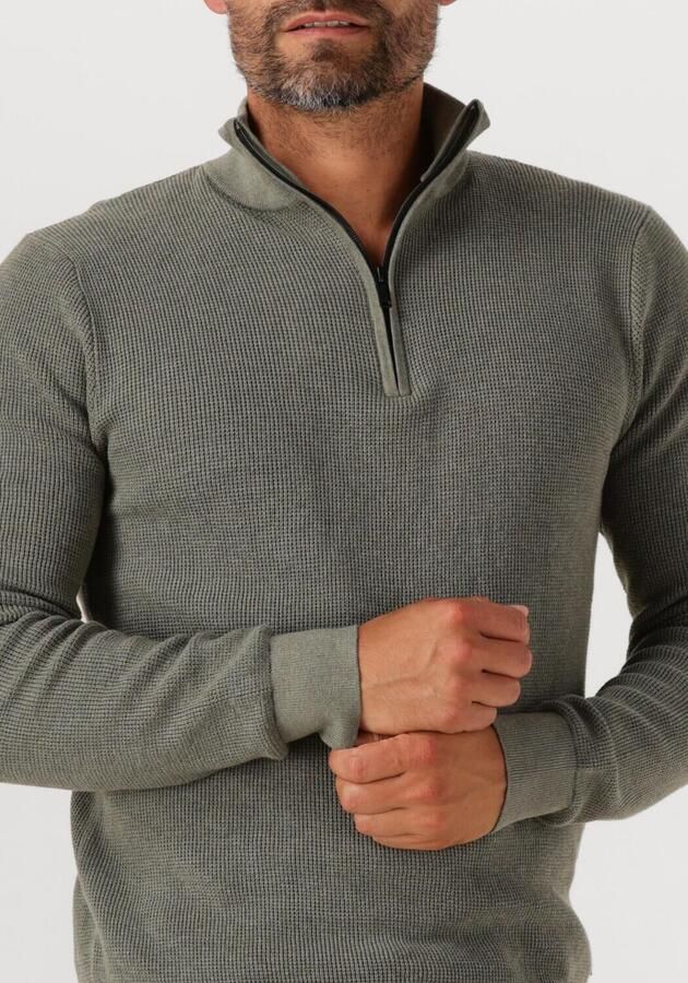 Saint Steve DOMINIC trui met ingebreid patroon groen