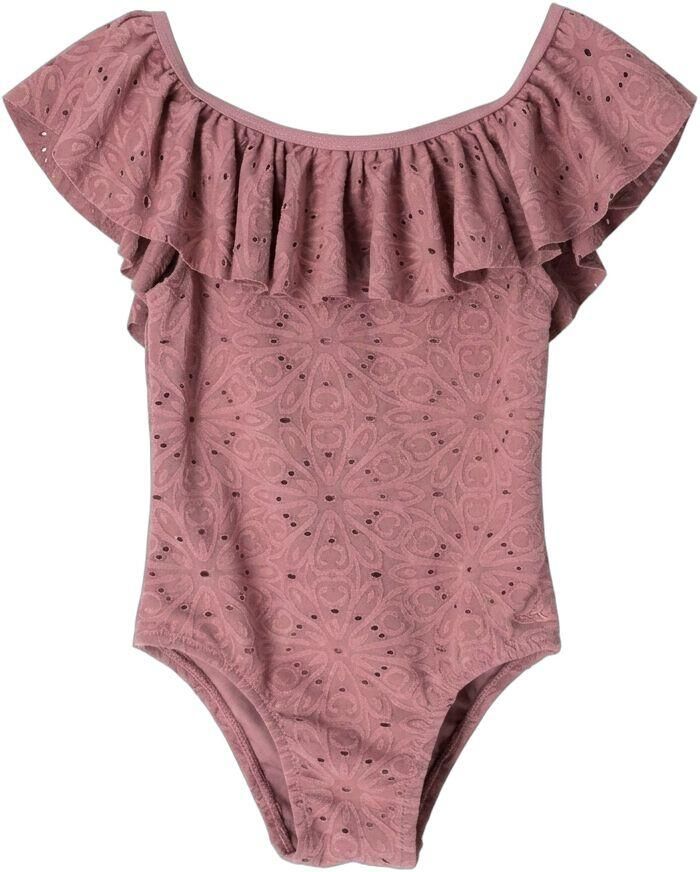 SALTED STORIES Meisjes Zwemkleding Broderie Swimsuit Roze