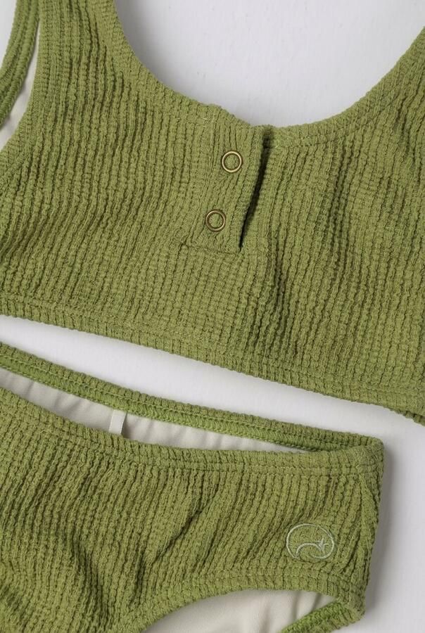 SALTED STORIES Meisjes Zwemkleding Glitter Crinkle Bikini Groen - Foto 2