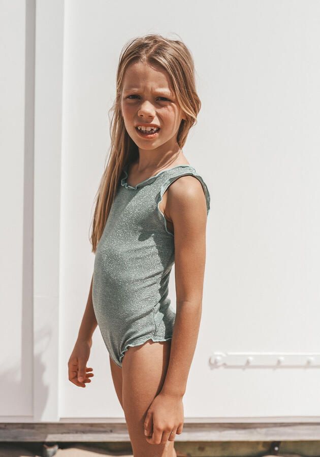 SALTED STORIES Meisjes Zwemkleding Glitter Swimsuit Groen - Foto 2