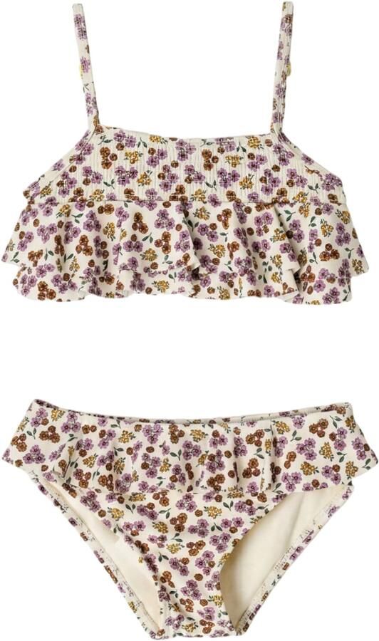 SALTED STORIES Meisjes Zwemkleding Sparkly Flower Bikini Creme