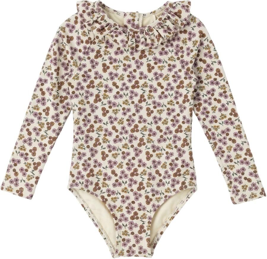 SALTED STORIES Meisjes Zwemkleding Sparkly Flower Bodysuit Creme