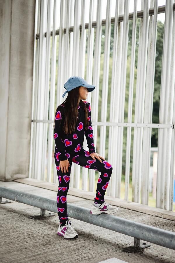 SALTY STITCH Meisjes Broeken Hearts Skinny Legging Zwart - Foto 3