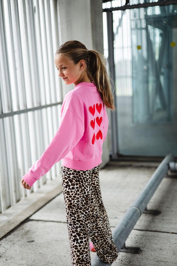 Salty Stitch Meisjes Truien & Vesten Salty Sweater Hearts Roze - Foto 2