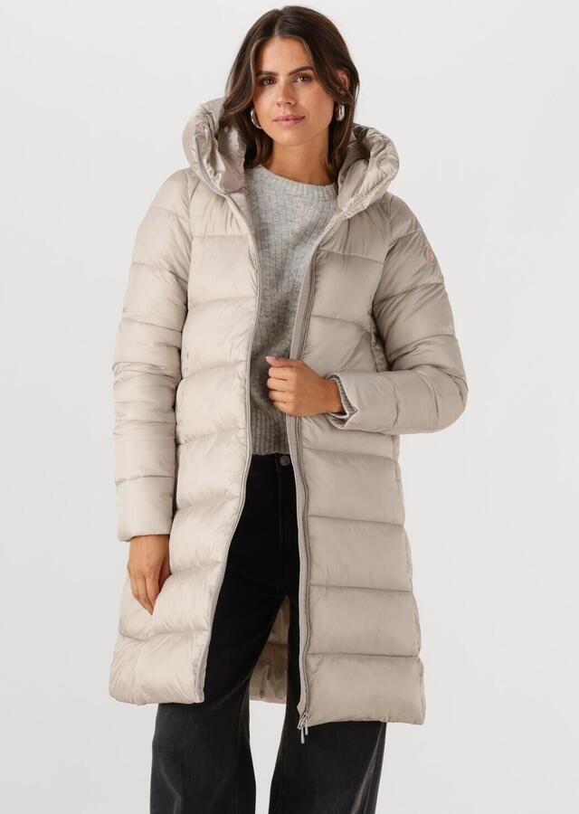 SAVE THE DUCK Gewatteerde lange jas met opstaande kraag model 'LYSA' - Foto 4