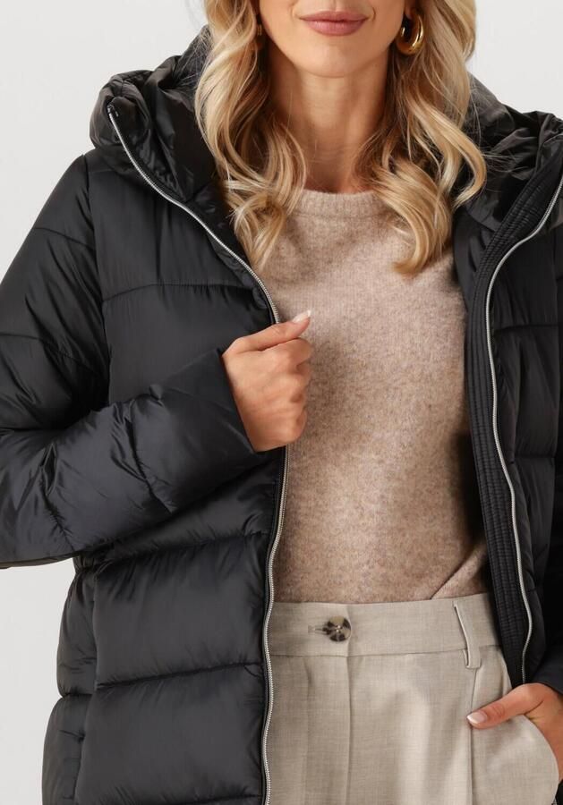 SAVE THE DUCK Gewatteerde lange jas met opstaande kraag model 'LYSA'