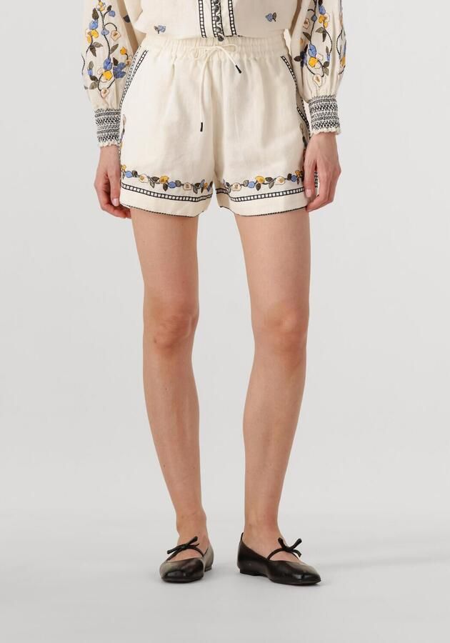 SCARLETT POPPIES Dames Broeken Friends Short Ecru