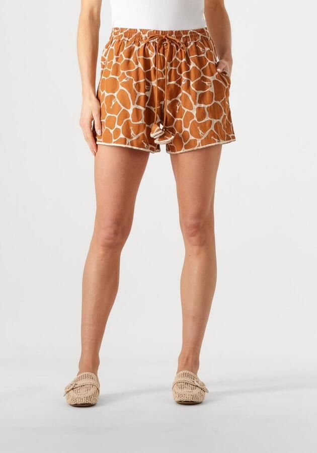 SCARLETT POPPIES Dames Broeken Kosos Shorts Bruin - Foto 4