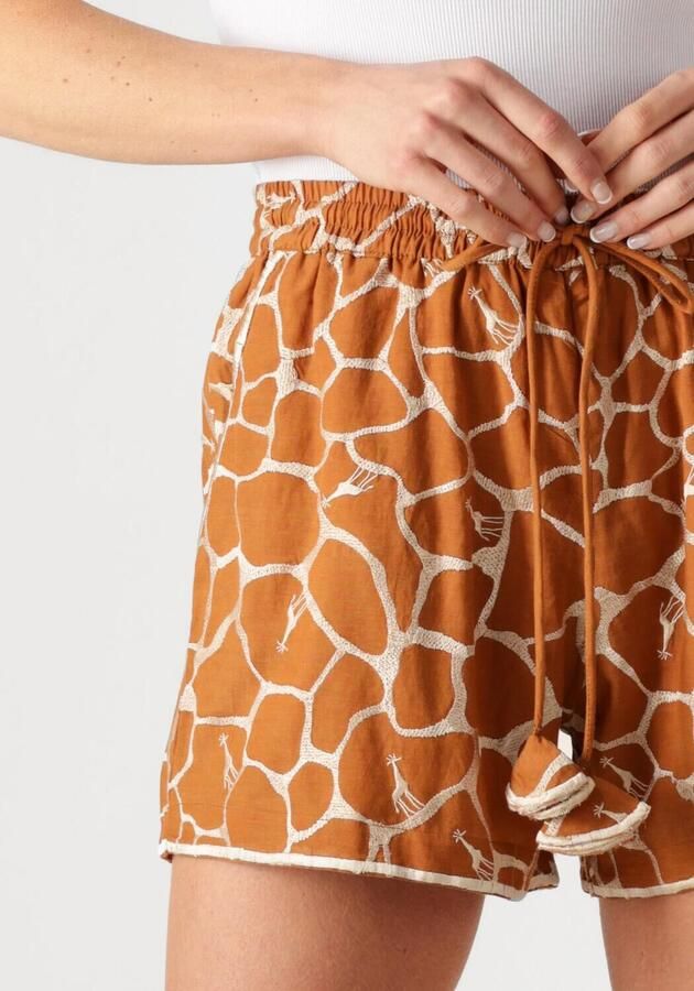 SCARLETT POPPIES Dames Broeken Kosos Shorts Bruin - Foto 3